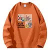Suéter de peso pesado con cuello redondo para hombre, moda primavera y otoño 2024, para estudiantes nuevos, holgado, talla grande, camiseta base casual