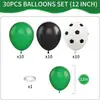 Conjunto de 30 balões estampados com tema de futebol para decoração de festas infantis de aniversário (meninos e meninas).