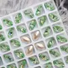 K9 Estilo Huazi Facetado Colorido 6*10 Formato de Ovo de Pombo Pontiagudo Brilhante Costas Pontiagudas Alta Qualidade Luxo Leve Decorações de Strass para Nail Art