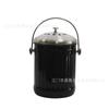 Cubo de basura de cocina doméstico de 5L con tapa, cubo de compostaje de cocina de acero inoxidable metálico con filtro de algodón desodorante