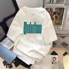 ¡Guau! Camiseta de Verano Personalizada Estilo Pareja Manga Corta Creativa Moderna Estampada Cuello Redondo, Camiseta Sencilla de Corte Holgado