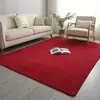 Alfombra Gruesa de Color Sólido Coralina Estilo Europeo Simple para Sala de Estar Alfombrilla para Mesita de Noche del Hogar Cojín Completo para Mesa de Café Sofá Envío Directo