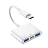 Adecuado para Lector de Tarjetas de Teléfono Móvil Tipo-C Adaptador Tres en Uno Apple Tarjeta Sdtf Línea de Conversión Otg Tarjeta de Memoria Ccd