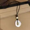 Collar Colgante Oval Irregular Estilo Coreano Ins Cadena para Suéter Estilo Vacaciones Retro Collar de Lujo Ligero con Sensación de Alta Gama