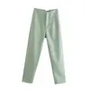 Moda Femenina Transfronteriza Estilo Europeo y Americano Pantalones Rectos Casuales de Cintura Alta Versátil Clásico Multicolor Largos 7901532