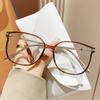 Nuevos lentes de lectura anti-luz azul estilo celebridad de internet con pedrería, montura grande, montura artística para mujer, lentes para hipermetropía, lentes lisos combinables