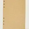 Núcleo de Recambio de Hojas Sueltas A5A6A7 Cuaderno Desmontable Piel de Vaca Papel Dowling Núcleo Interior Engrosado Línea Horizontal Blanco Cuadrículas