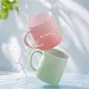 Copo para Enxaguante Bucal Cor Degradê Textura Falsa de Cerâmica Fosca Copo para Escova de Dentes Casal Casa Dormitório Estudante Copo de Lavar Caneca