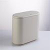 En Stock Exportación al por Mayor a Japón: Cubo de basura pop-up ovalado tipo prensa para almacenamiento en huecos del baño