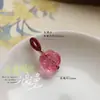 Al por mayor Cuerda Tejida a Mano DIY Colgante Pequeño Joyería Pulsera Accesorios Colgante Pequeño Estilo Rosa Vidrio Botón de Presión para Ropa