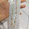 L07 Colgante de Circonita Brillante Estilo Festivo Impresionante Collar de Acero Inoxidable Joyería Estilo Francés Varios Colores