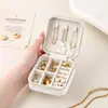 Caja de Almacenamiento de Joyería Estilo Ins para Viajes de Negocios y Viajes, Caja de Joyería para Guardar Pendientes, Anillos, Collares, Caja de Regalo, Caja Pequeña Portátil