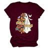 Camiseta casual de manga corta con cuello redondo para mujer, estilo europeo y americano, estación independiente de eBay, un poco dulce, un poco espeluznante, divertida