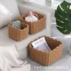 Nueva cesta de almacenamiento de cuerda de algodón hecha a mano, ideal para organizar artículos del hogar, desorden del escritorio, controles remotos, cosméticos y otros objetos pequeños