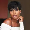 Venta Caliente Transfronteriza de Aliexpress Moda Peluca de Fibra Química de Cabello Corto para Mujeres Africanas Venta Directa de Fábrica al por Mayor en Stock