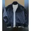 Chamarra de vuelo de alta costura transfronteriza para hombre, primavera/otoño, con hombro estructurado, cuello alto y un diseño elegante y corto de chaqueta de béisbol, adecuada como cortavientos o prenda de abrigo