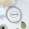 Pulsera de cuentas elástica con letra A pequeña brillante de globo 14k para niñas, pulsera de cuentas de cobre, nueva de otoño