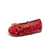 Zapatos Pequeños de Cuero para Niñas Estilo Chanel, Nueva Versión Coreana Primavera y Otoño 2026, Zapatos de Princesa Suaves para Niñas con Lentejuelas, Zapatos de una Sola Pieza de Boca Baja