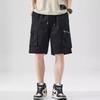 Shorts de Trabalho para Homens, Verão Fino Casual Perna Reta Calças Cinco Pontos, Estilo Funcional Algodão Puro Calças Esportivas, Estilo Roupa de Trabalho