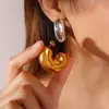 Pendientes Metálicos Brillantes en Forma de C de Lujo Ligero de Alta Gama de Nuevo Estilo Transfronterizos Europeos y Americanos, Pendientes Geométricos Simples y Modernos