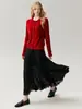 Nuevo Otoño 2026 Cárdigan 100% Cachemira para Mujer Cuello Redondo Abotonado Estilo Francés Prendas de Punto Exteriores Camiseta Base