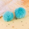Bola de pelo pequeña de 4 cm de color para suministro puntual, bola de peluche de imitación de conejo Rex, gorro navideño de bricolaje, bola de pelo artificial.