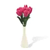 Abertura Transfronteiriça Flor de Lã Tulipa Flor Tecida Flor Artificial Flor Tricotada em Lã Dia dos Namorados Dia do Professor Flor
