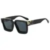 Gafas de sol cuadradas de montura grande de moda transfronterizas para mujer Fotografía callejera Fiesta Gafas de sol personalizadas Moda masculina Comercio exterior Cóncavas Estilo elegante