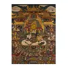 Deus da Riqueza Amarelo Pequeno Thangka Porta-Retrato Ornamento Bodhisattva Manjushri Tara Verde Entrada Sala de Estar Pintura Decorativa Pintura Suspensa Estátua de Buda Adoração