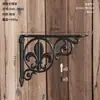 Soporte Triangular de Hierro Fundido Grueso Estilo Europeo Retro Soporte de Estante Fijo de Ángulo Recto Montado en Pared Soporte de Estante con Carga
