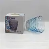 Copo Gota de Chuva Colorido Conjunto de Seis Copos de Vidro Copo Arco-Íris de Duas Peças Conjunto de Copos de Cristal Presentes Promocionais Publicitários Venda por Atacado