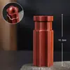 Palo de Rosa Africano Sándalo de Sangre Madera Maciza Tallado Florero Arreglo Floral Estilo Chino Habitación de Té Escritorio Estudio Decoración Adorno