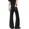 Jeans acampanados bordados tridimensionales estilo retro americano para hombres y mujeres, pantalones de corte recto ajustados a la moda