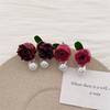 Pendientes de flor natural perla rosa estilo retro francés Chanel pendientes elegantes para socialité pendientes de perla elegantes