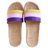 Zapatillas de Casa Nuevas Yul Kang de Verano Estilo Familiar para el Hogar de Interior Antideslizantes de Lino Zapatillas para Hombres y Mujeres