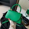 Bolsa pequena texturizada estilo ocidental para mulheres 2024 Novo verão transporte de mão comutador cor sólida bolsa mensageiro moda portátil pequena bolsa quadrada