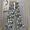 Pantalones de pijama de algodón para mujer, verano, finos, estampados, casuales, de pierna ancha, pueden usar mujeres embarazadas, comercio exterior, pantalones de talla grande