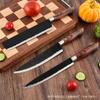 Venta Directa de Fábrica Juego de Seis Piezas Martillado de Acero Inoxidable con Tarjeta de Succión Cuchillo para Fruta Cuchillo de Cocina Cuchillo de Chef Combinación de Juego de Cuchillos