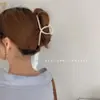 Pinza para el Cabello de Metal para Mujer, Pinza Tiburón de Lujo de Alta Gama, Pasador para Peinados Recogidos, Accesorio para el Cabello con Perlas para la Parte Trasera de la Cabeza