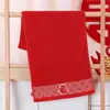 Toalla roja de boda 32 hilos toalla de regalo de boda toalla gruesa de longevidad cien años buen compañero regalo rosa hi pa