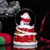 Papá Noel luminoso bola de cristal pequeña tamaño regalo de Nochebuena para niños adornos de decoración de resina para escritorio de hogar