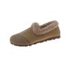 Versão coreana de sapatos de feijão forrados com fleece feminino 2024 novo retrô outono e inverno forrado com fleece quente casual sola macia sapatos de algodão Mao Mao