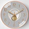 Reloj Moderno Sencillo Reloj de Pared Sala de Estar Arte Popular Reloj Silencioso Moda Luz y Sombra Decoración Personalizada Piedra Huang Shihua