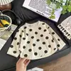Ropa interior para niños Estilo coreano Ropa para niños Bebé Infantil Otoño Camiseta de lunares Ropa de otoño para bebé Camiseta informal tipo suéter