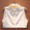 Cuello falso para mujer, otoño, invierno, primavera, combina con todo, algodón, cuello redondo, transpirable, algodón, lino, cuello redondo con volantes, estilo coreano, cuello falso para mujer