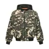 Yidao Roupas Vintage 2026 Outono Novo Estilo de Rua Americano Retrô Workwear Camuflagem Patchwork Solta Versátil Jaqueta com Capuz