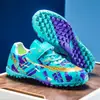 Chuteiras de cano alto transfronteiriças para meninos e meninas, chuteiras de treino com travas para adultos, sapatos esportivos profissionais respiráveis antiderrapantes com travas longas