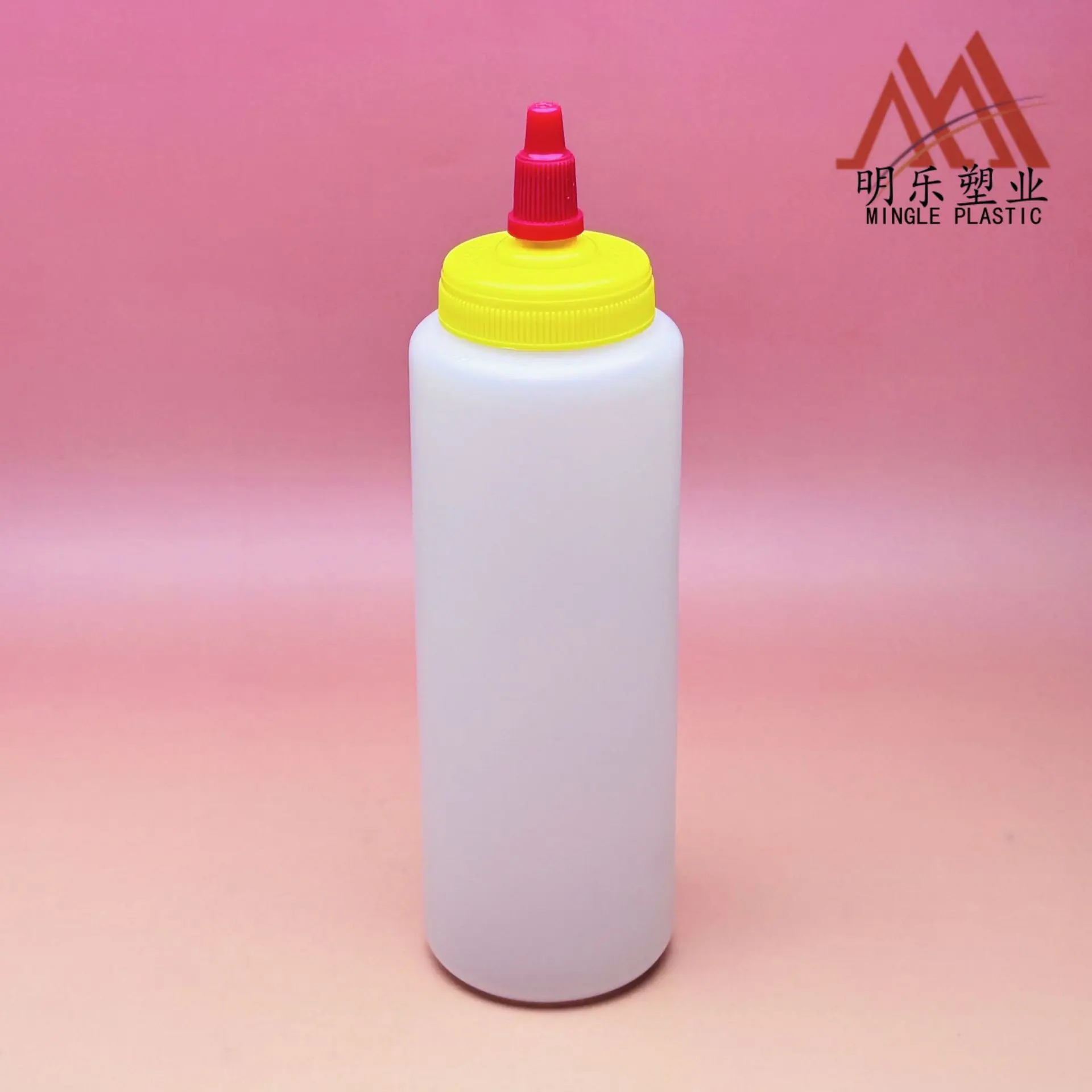 250-300ML直筒圆广口HDPE老黄盖瓶(38-400)