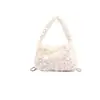 Bolsa Versátil de Lantejoulas Preta e Branca com um Toque Elegante, Bolsa de Mão Exquisita para Mulheres, Pode Ser Usada no Ombro ou Transversal, Adequada para o Dia a Dia, Pequena Bolsa de Lantejoulas