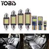 Luz indicadora de ancho T10 modificada para coche YoBis CANBUS W5W decodificación de alto brillo 2016 luz de lectura de doble punta luz interior